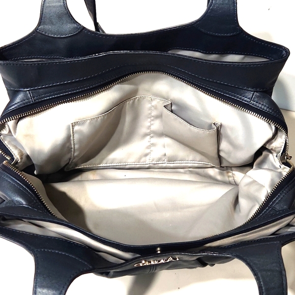 Coach Lexi Leather Gray Blue Metallic Large Carryall Shoulder Bag Purse F18829 - Picture 10 of 14